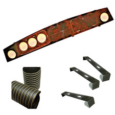Classic Mini Dashboard for Austin Rover , LHD 3 Clock Dash Vent Hoses Brackets