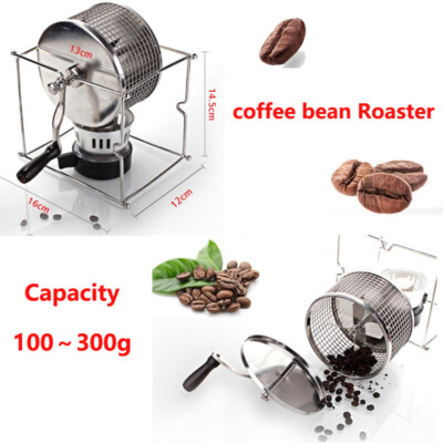Home DIY Manual Hand Stainless Steel Coffee Bean Roaster Baking