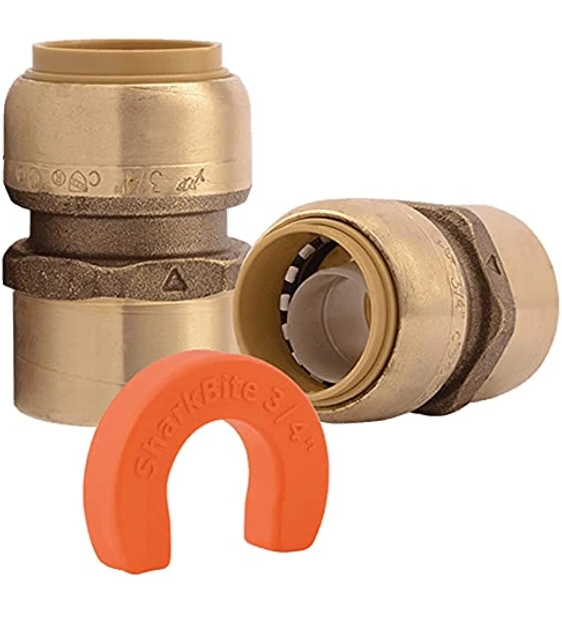 SharkBite 3/4 Inch Water Heater Connection Kit, Push to Connect Brass Plumbing