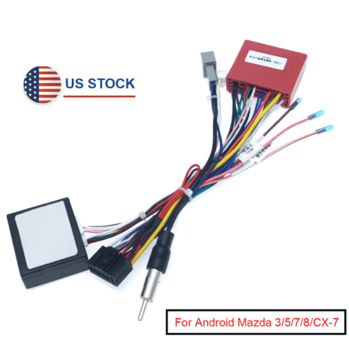 16pin Audio Wire Harness Adapter + Canbus For Mazda 3 5 6 8 CX-7 Radio Connector