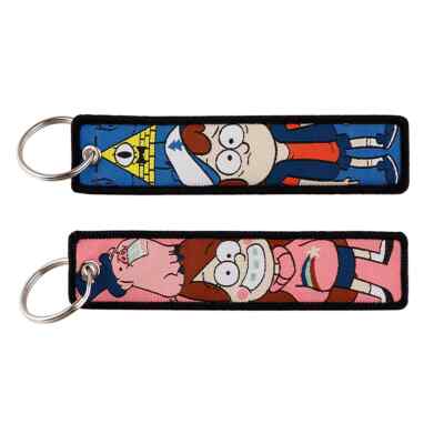 Gravity Falls Dipper Mabel Pines Embroidered Double Sided Key Tag ...