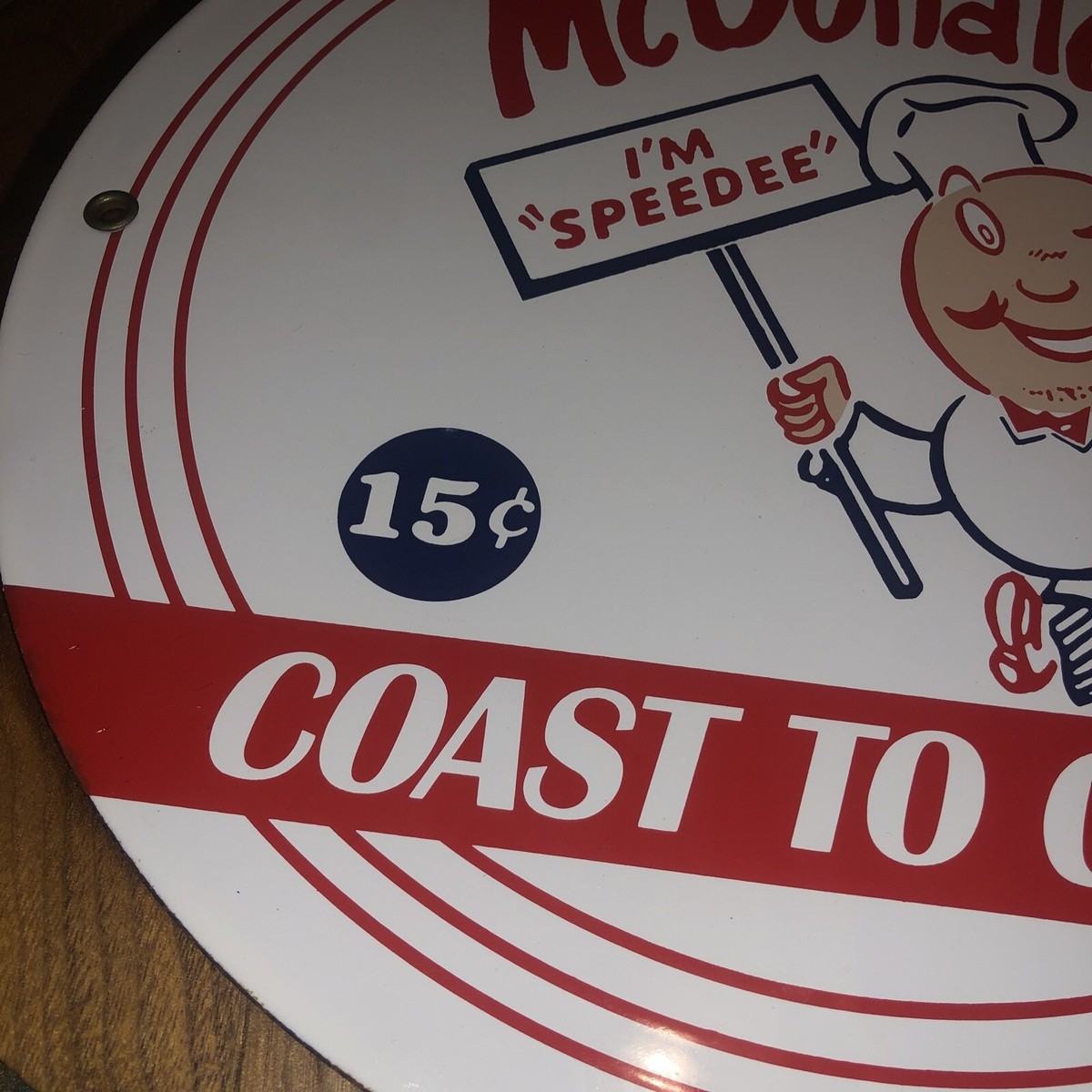 McDonalds マクドナルド 看板 COAST TO COAST SPEEDEE スピーディー君 