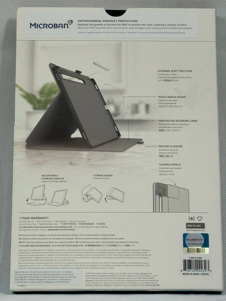 Speck Balance Folio Case for Samsung Galaxy Tab S7+ Black Designed for Samsung - Image 4 of 4
