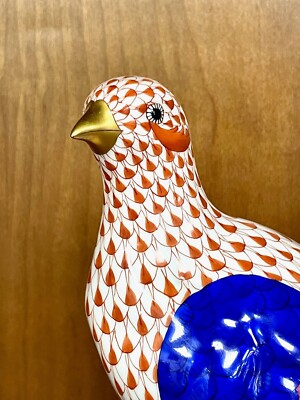 HEREND 5071 FISHNET LARGE PARTRIDGE PORCELAIN FIGURINE SIGNED | eBay