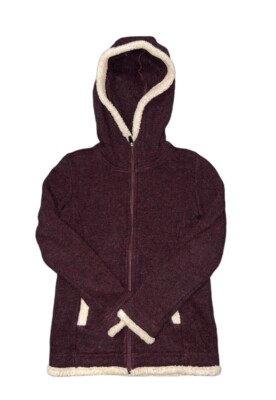 Kuhl Girl s ALFPACA Fleece Hoodie Apres Knit Full Zip Sweater Size XS