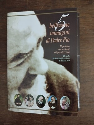 5 BEAUTIFUL PICTURES OF FATHER PIO MEMORY OF THE BEATIFICATION CAPUCHINI