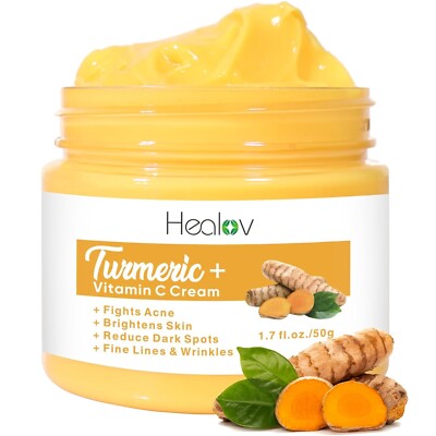 Turmeric Face Cream for Face & Body - All Natural Turmeric Skin Brightening L...