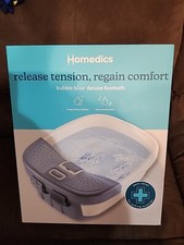 HoMedics Bubble Bliss Deluxe Foot Spa with Heat Massaging Footbath 3 Attachments