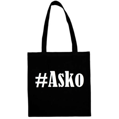 Tasche Beutel Baumwolltasche #Asko Hashtag Einkaufstasche Schulbeutel Turnbeutel