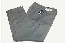 Ralph Lauren Men Comfort Flex Flat Front Dress Pants , Grey/Black , 36X32