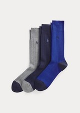 Ralph Lauren - 3 pack Soft Touch Ribbed Heel Toe for Men - Size 10-13