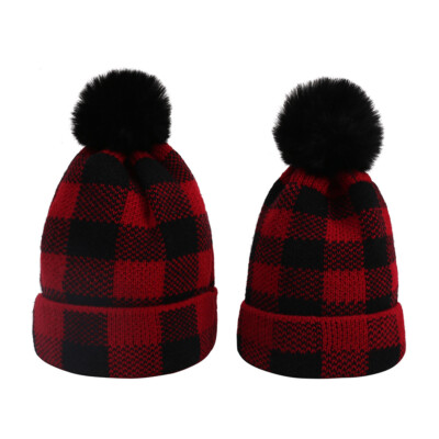 Red and Black Plaid Baseball Cap Blend Checkered Hat Buffalo Plaid Christmas Hat 2 Pcs Buffalo Plaid Baseball Caps - Snapback Hat for  main image 3