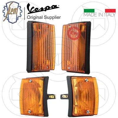 KIT 4 FRECCE ANTERIORI POSTERIORI SIEM ARANCIO PIAGGIO VESPA PK 50 S - PK 125 S