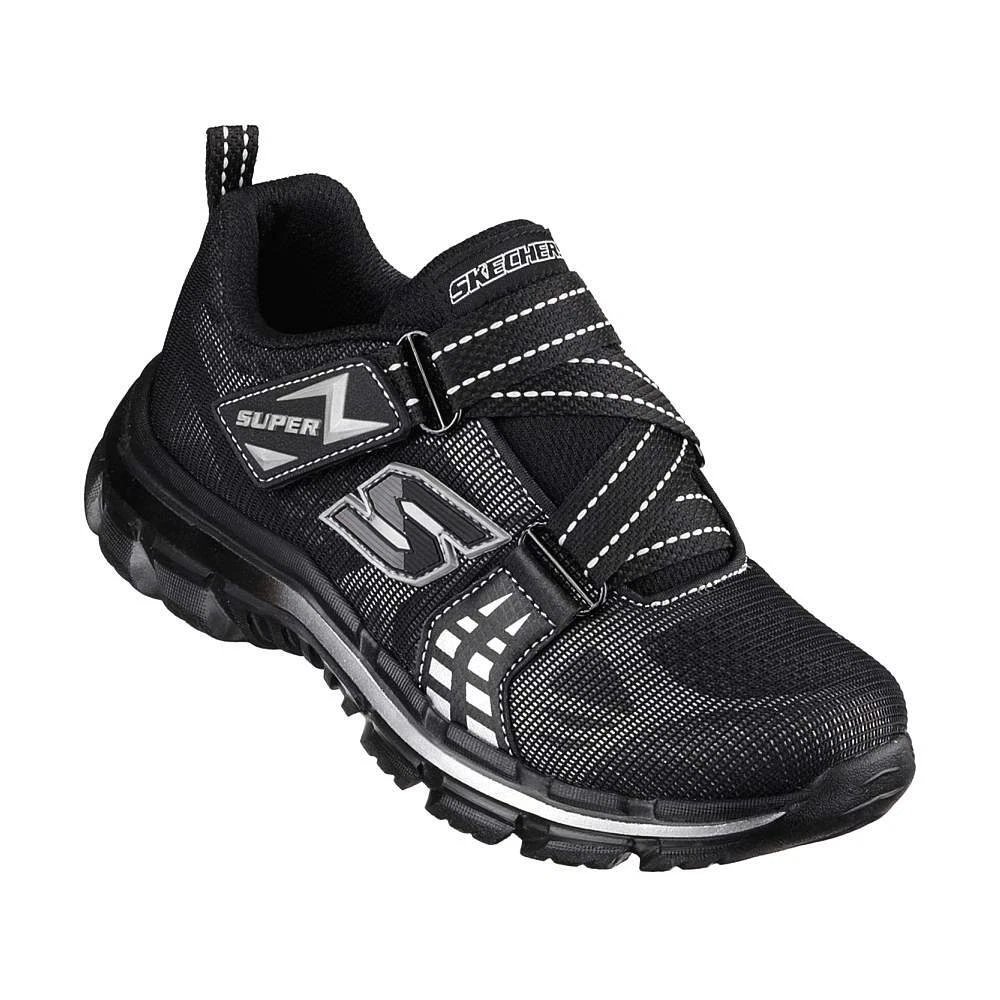 Skechers Boys Black Silver Nitrate Realm Trainers 95341L UK C13 EU 32