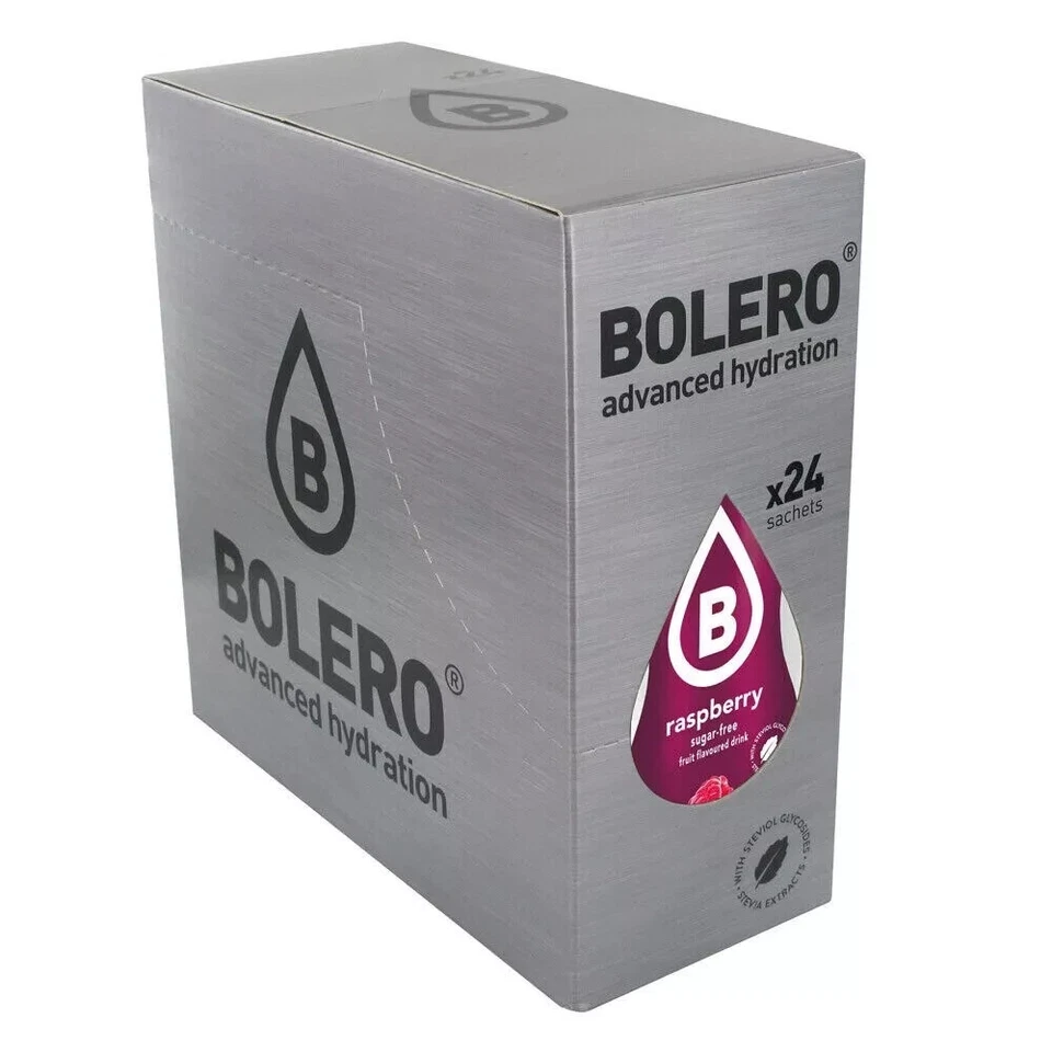 1 Confezione di 24 bustine da 9gr di BOLERO Raspberry (Lamponi)
