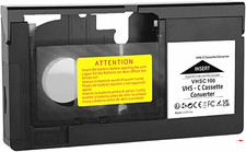 VHSC100 VHS-C to VHS Cassette Converter Adapter for VHS VCR Black