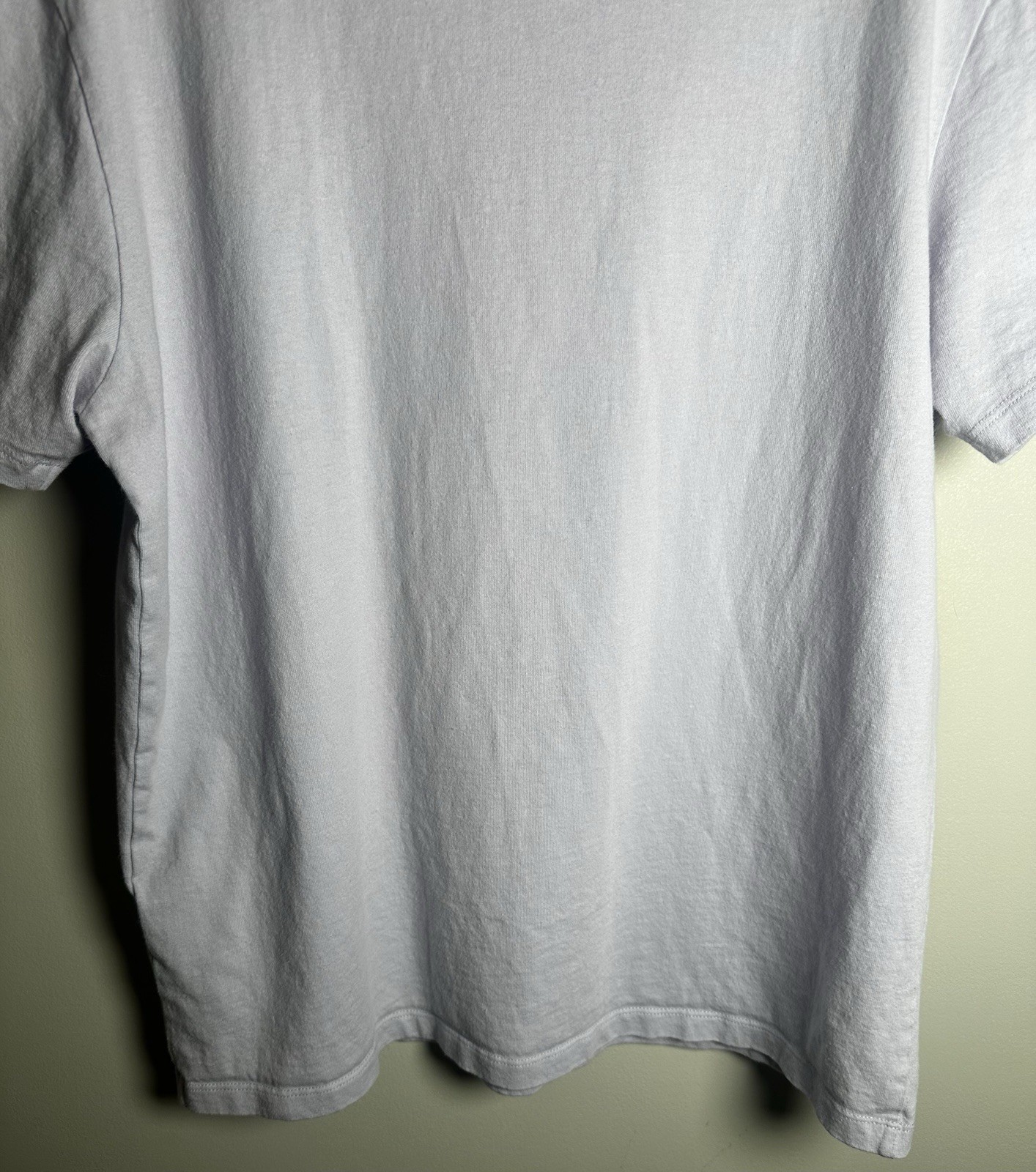 $120 AMI Alexandre Mattiussi SZ L Washed Purple Ami Heart Logo T Shirt  Flawless