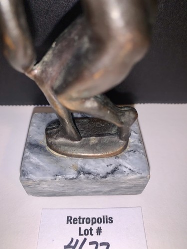 Griechischer Diskobolus Figur Diskuswerfer Bronzeskulptur Sportler Marmorsockel - Bild 8 von 13