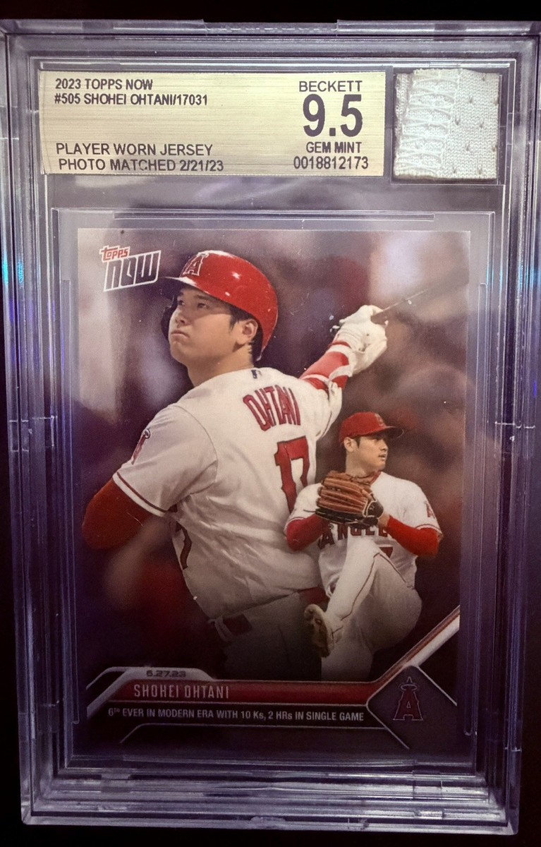 Shohei Ohtani Jersey Fusion BGS 9.5 Game Used Patch Topps Now | eBay