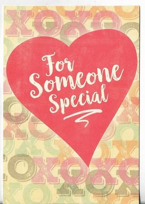 NEW Valentine Card 4.5x7- FOR SOMEONE SPECIAL - Sending Hugs & Kisses