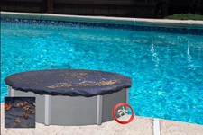 Above Ground Round Swimming Pool Winter Cover Leaf Net - Choose Size