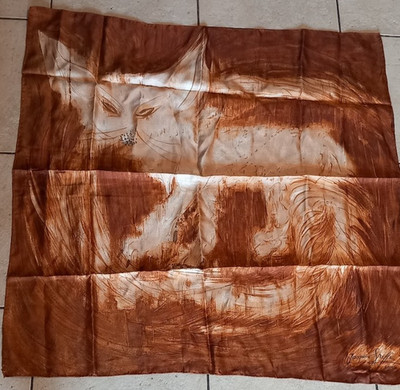 Toller Schal/Quadrat aus 100% Seide Jacques Griffe 75 cm x 77 cm groß