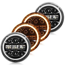 4PCS 5 3/4" 5.75" LED Headlights Hi/Lo Beam Lights For Chevy Corvette C3 68-1982