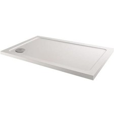 Low Profile 1200 x 800mm Shower Tray with Waste White ABS Material Bathroom