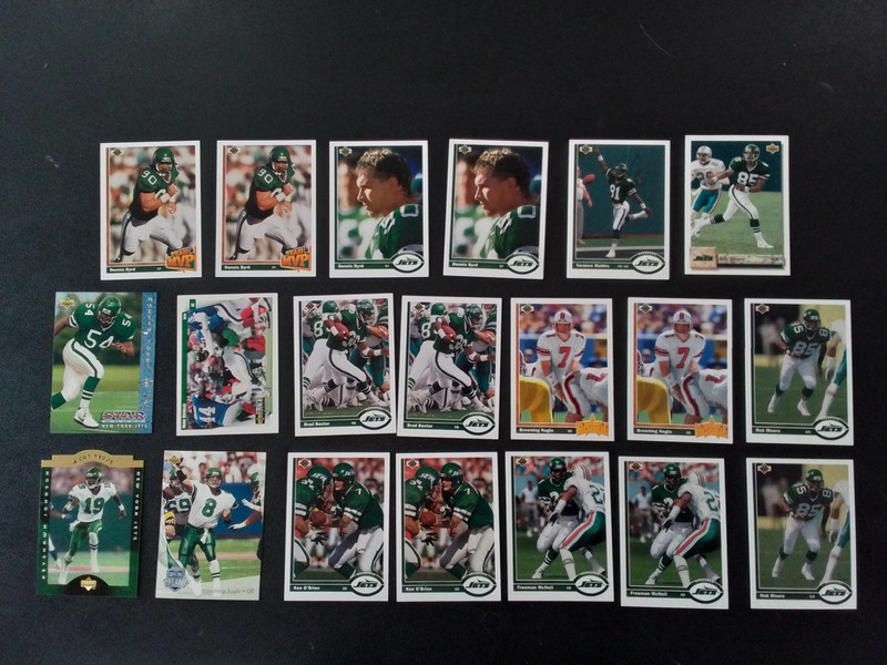 New York Jets- 20 Upper Deck Card Lot- McNeil, Nagle, Johnson, Moore - RC