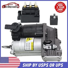 Fit Mercedes W166 X166 W221 C216 Air Suspension Compressor w/Relay+Valve Block