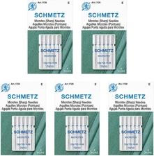 Microtex Sharp Sewing Machine Needles - Quilting & Topstitching Supplies, Size 7