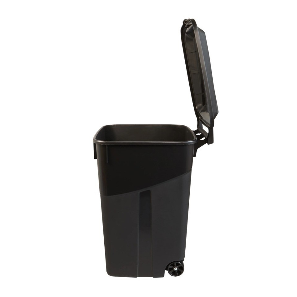 20 Gallon Black Heavy Duty Trash Can With Locking Lid – Outdoor Use