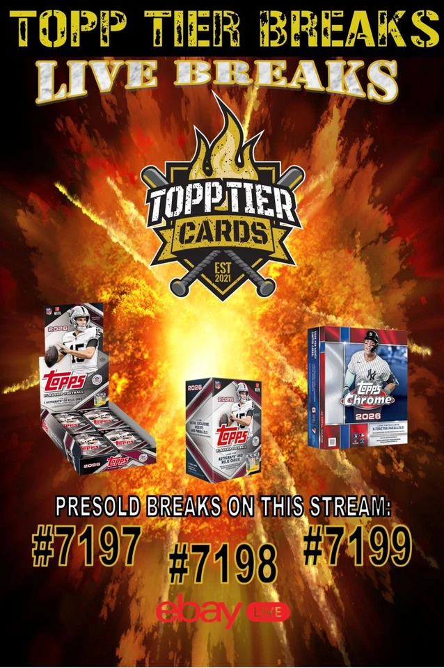 MONDAY NIGHT BREAKS W/NICK-2026 TOPPS FOOTBALL & TOPPS CHROME BASEBALL