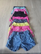 Girls Lot Of 10 Shorts Multiple Brands Size 6/7