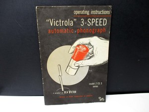 Victrola 3 Speed Automatic Phonograph Operating Instructions