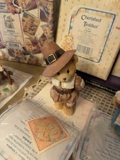 Cherished Teddies Jedediah Pilgrim Bear Figurine Resin Small Boxed 617091