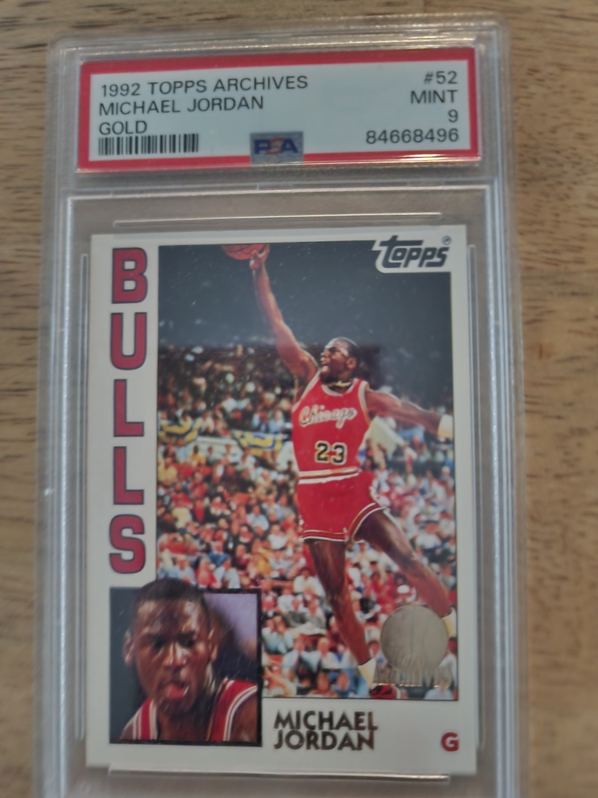 1992 topps archives gold Michael Jordan #52 PSA 9