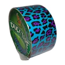 Duck Tape SEE DESCRIPTION Duct Blue Purple Leopard Pattern 1.88 in. x 10 yards