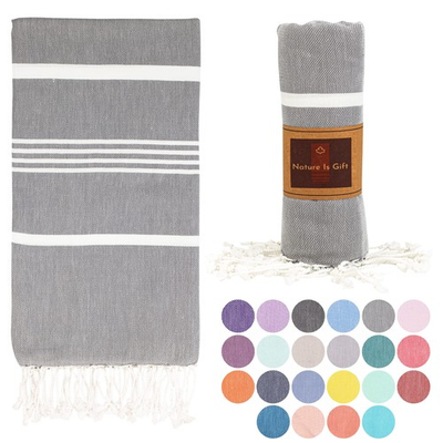 #ad Beach Towel 100% Cotton Turkish Beach Towel Adult 38x70 Inch Pre washed Absor... $25.52