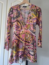 Zara Floral Pink/Yellow Dress  - EUR Medium - V-Neck
