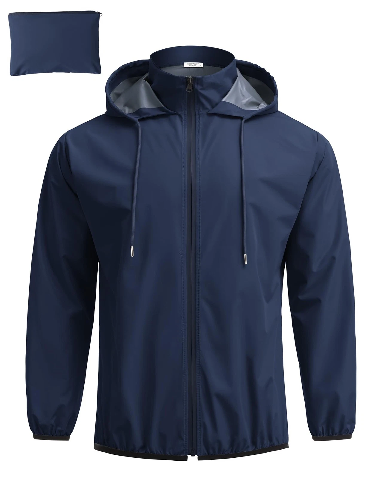 Rain Jackets for Men Lightweight Rain Coat Waterproof Rain Shell Foldable Win...