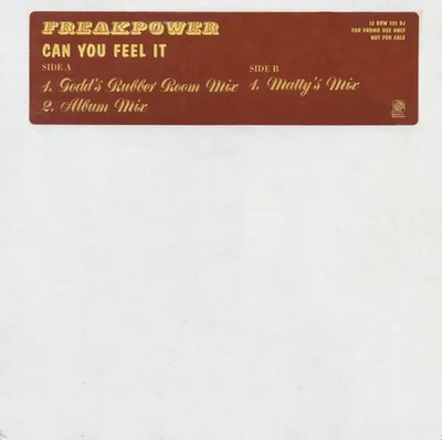 Freak Power Can You Feel It Vinyl Single 12inch NEAR MINT 4th & Broadway