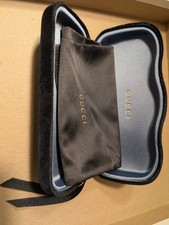 GUCCI Case Hard Shell Eyeglasses Sunglasses Velvet Case Black with Bag