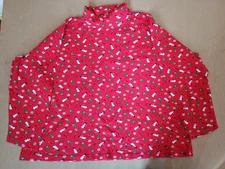 Vintage The Eagles Eye Women's 2X Christmas Turtleneck Snowman Red