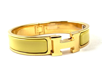 Hermès Clic H Bracelet Yellow Enamel Gold PM Hermes