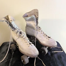 Vintage Betty Lytle Hyde Wht Roller Skates Womens 7 Hyde #78 Chicago Whls