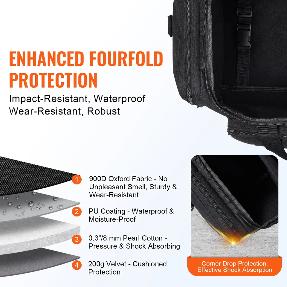 Estuche para telescopio 22 pulgadas bolsa de almacenamiento para telescopio absorbente de golpes multiusos Foto 2 de 4