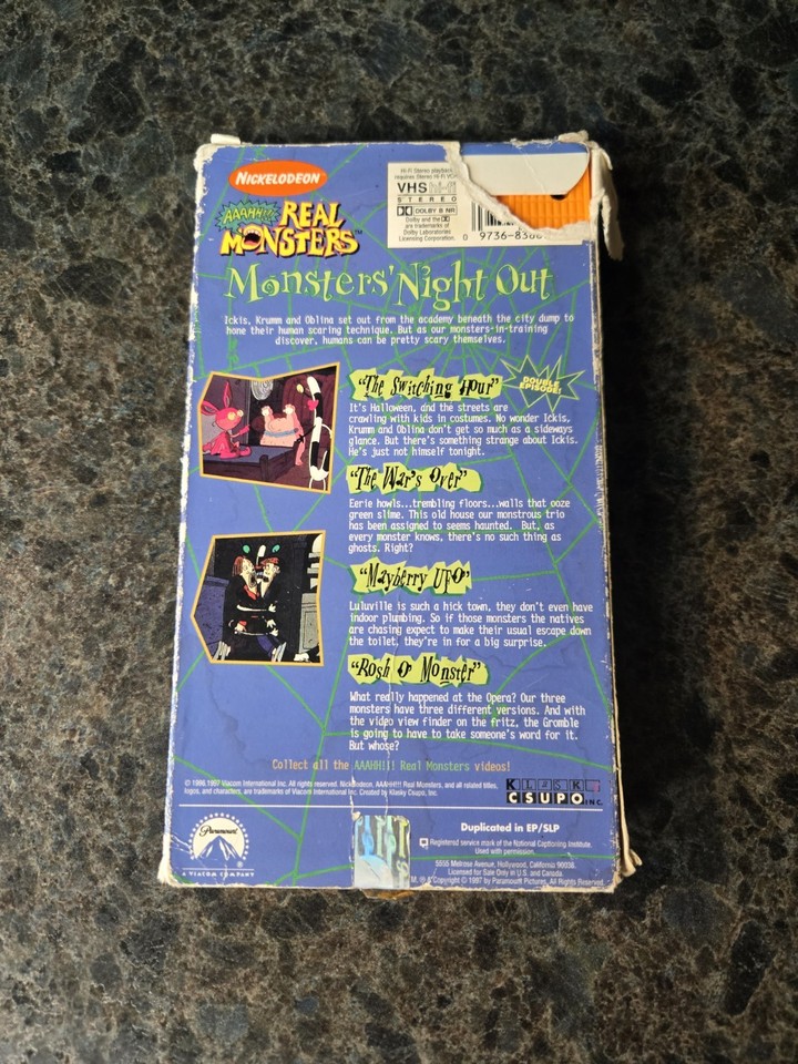 AAAHH Real Monsters - Meet the Monsters (VHS, 1997) | eBay