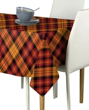 Fall Harvest Plaid Signature Tablecloths - Assorted Sizes!