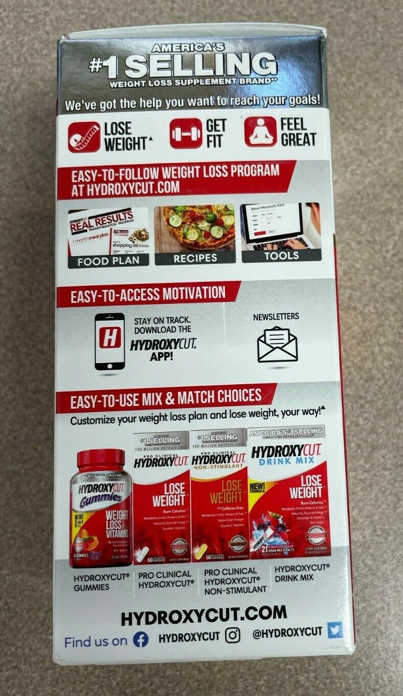Hydroxycut Pro Clinical NonStimulant Lose Weight 72 Capsules EXP 04/2025^ NEW eBay